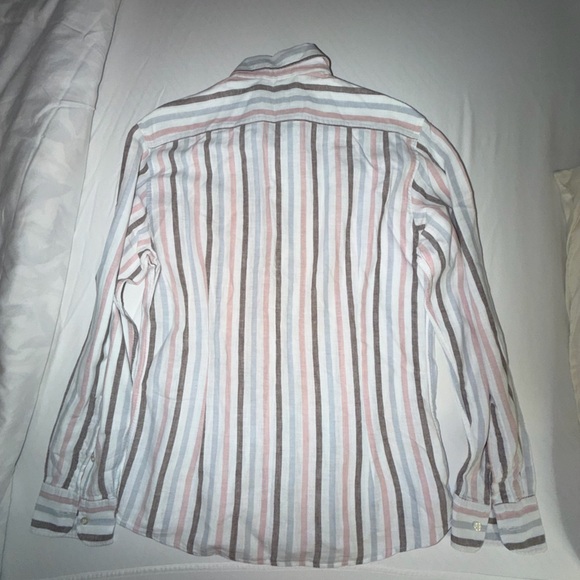 Pal Zileri Linen Blend Sport Button Down Shirt - Picture 5 of 6